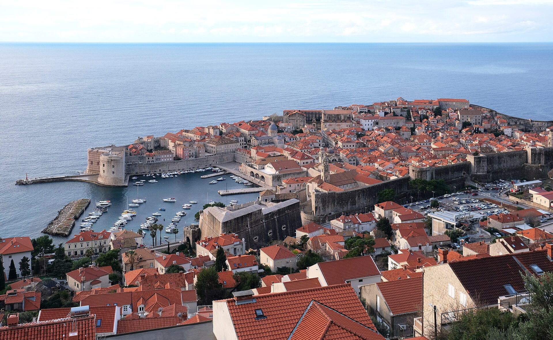 Dubrovnik Old Town Stradun and marble streets